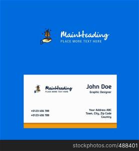 Plant logo Design with business card template. Elegant corporate identity. - Vector