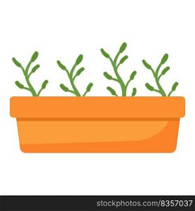 Plant pot icon cartoon vector. Farm tool. Farm equipment. Plant pot icon cartoon vector. Farm tool