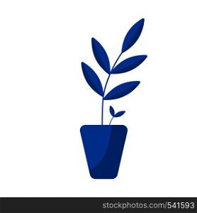 Plant pot icon. Flower plant symbol. Gardening button. Vector flat illustration isolated on white background. Plant pot icon. Flower plant symbol. Gardening button.
