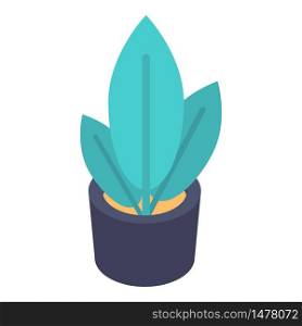 Plant pot icon. Isometric of plant pot vector icon for web design isolated on white background. Plant pot icon, isometric style