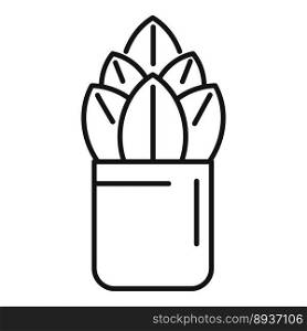 Plant pot icon outline vector. Flower plant. Indoor garden. Plant pot icon outline vector. Flower plant