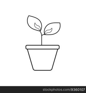 Plant pot. Vector illustration. stock image. EPS 10.. Plant pot. Vector illustration. stock image.