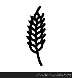 plant ripe yellow wheat line icon vector. plant ripe yellow wheat sign. isolated contour symbol black illustration. plant ripe yellow wheat line icon vector illustration