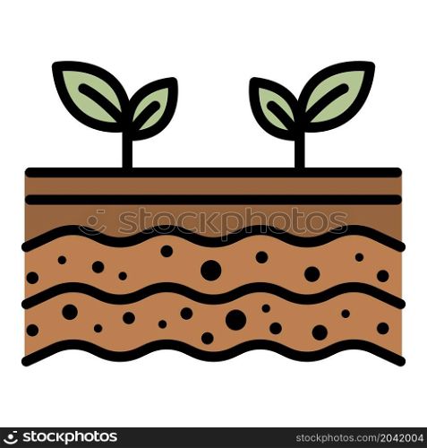 Plant shoots icon. Outline plant shoots vector icon color flat isolated. Plant shoots icon color outline vector