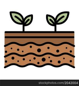 Plant shoots icon. Outline plant shoots vector icon color flat isolated. Plant shoots icon color outline vector