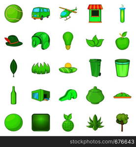 Plantation icons set. Cartoon set of 25 plantation vector icons for web isolated on white background. Plantation icons set, cartoon style