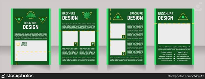 Planting blank brochure design. Template set with copy space for text. Premade corporate reports collection. Editable 4 paper pages. Bahnschrift SemiLight, Bold SemiCondensed, Arial Regular fonts used. Planting blank brochure design