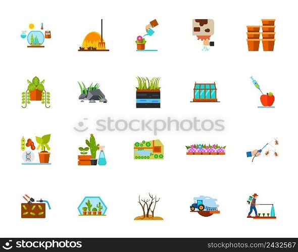 Planting icon set. Can be used for topics like agriculture, gardening, farming, floriculture