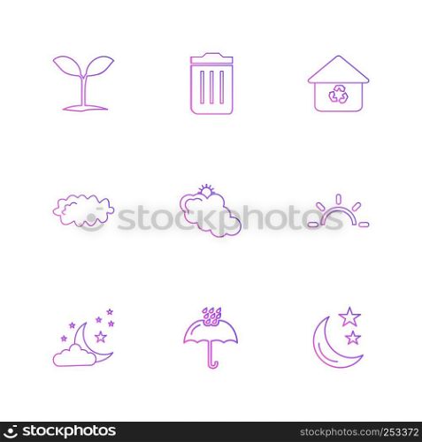 plants , dustbin , umbrella , ecology , sun , cloud , rain , weather , icon, vector, design, flat, collection, style, creative, icons , sky , pointer , mouse , tree , enviroment , cloudy,icon, vector, design, flat, collection, style, creative, icons