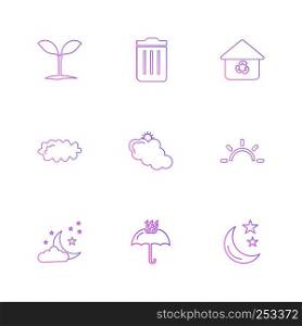 plants , dustbin , umbrella , ecology , sun , cloud , rain , weather , icon, vector, design, flat, collection, style, creative, icons , sky , pointer , mouse , tree , enviroment , cloudy,icon, vector, design, flat, collection, style, creative, icons