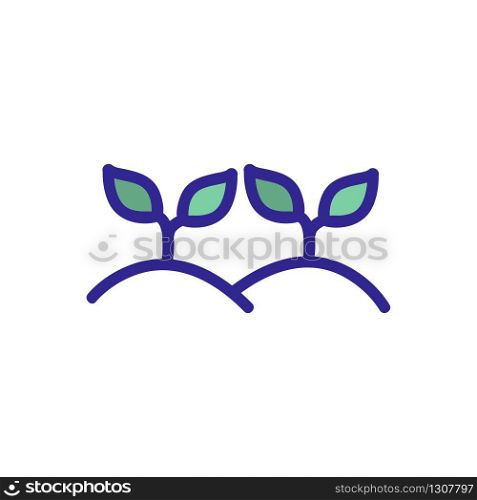 plants on the compost icon vector. plants on the compost sign. color isolated symbol illustration. plants on the compost icon vector outline illustration