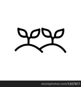 plants on the compost icon vector. plants on the compost sign. isolated contour symbol illustration. plants on the compost icon vector outline illustration