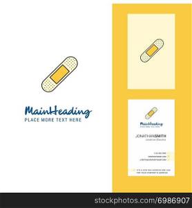 Plaster Creative Logo and business card. vertical Design Vector
