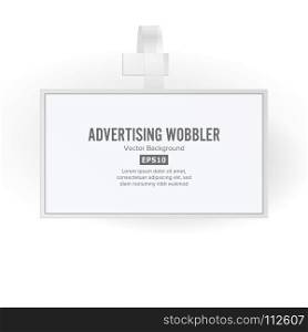 Plastic Advertising Wobbler Vector. Papper Price Tag Template. Plastic Advertising Wobbler Vector. Price Tag Template
