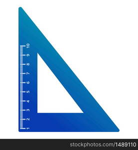 Plastic angle ruler icon. Cartoon of plastic angle ruler vector icon for web design isolated on white background. Plastic angle ruler icon, cartoon style