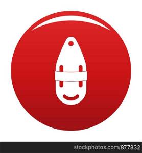 Plastic bobber icon. Simple illustration of plastic bobber vector icon for any design red. Plastic bobber icon vector red