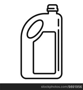 Plastic bottle cleaner icon. Outline plastic bottle cleaner vector icon for web design isolated on white background. Plastic bottle cleaner icon, outline style