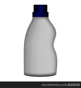 Plastic bottle cleaner mockup. Realistic illustration of plastic bottle cleaner vector mockup for web design isolated on white background. Plastic bottle cleaner mockup, realistic style