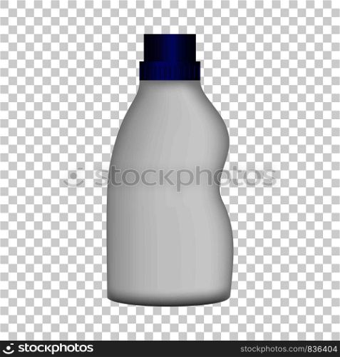 Plastic bottle cleaner mockup. Realistic illustration of plastic bottle cleaner vector mockup for on transparent background. Plastic bottle cleaner mockup, realistic style