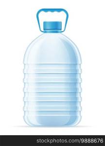 plastic bottle for drinking water transparent vector illustration isolated on white background