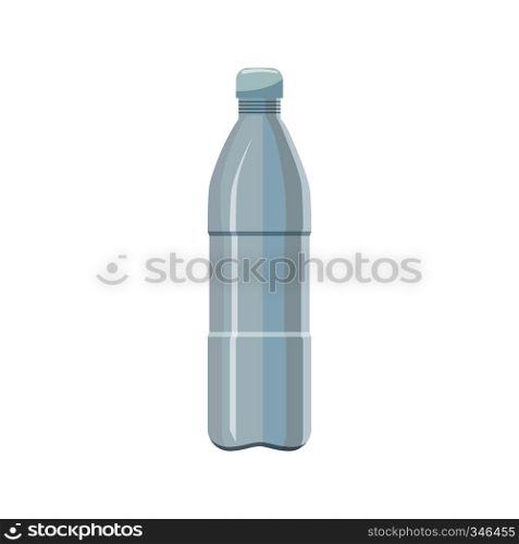 Plastic bottle icon in cartoon style on a white background. Plastic bottle icon, cartoon style