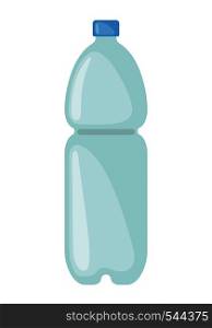 Plastic bottle icon in flat style isolated on white background. Vector illustration.. Plastic bottle icon isolated on white background.