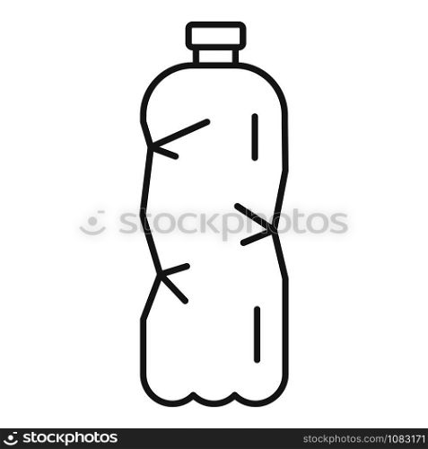 Plastic bottle icon. Outline plastic bottle vector icon for web design isolated on white background. Plastic bottle icon, outline style