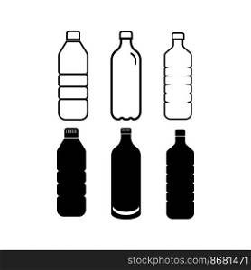 plastic bottle icon vector illustration logo design