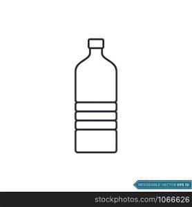 Plastic Bottle Icon Vector Logo Template Illustration Design. Vector EPS 10.