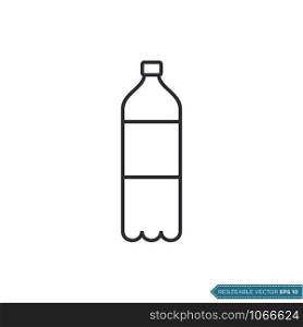 Plastic Bottle Icon Vector Template Illustration Design