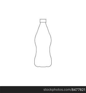 Plastic bottle vector illustration, line icon design