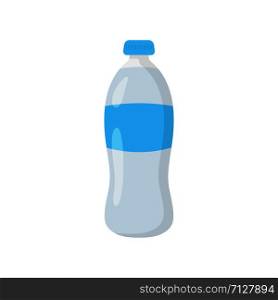 plastic bottle with water in flat style, vector illustration. plastic bottle with water in flat style, vector