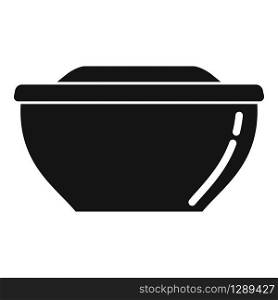 Plastic bowl container icon. Simple illustration of plastic bowl container vector icon for web design isolated on white background. Plastic bowl container icon, simple style