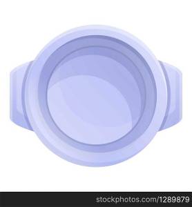 Plastic bowl icon. Cartoon of plastic bowl vector icon for web design isolated on white background. Plastic bowl icon, cartoon style