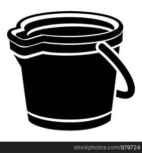 Plastic bucket icon. Simple illustration of plastic bucket vector icon for web. Plastic bucket icon, simple style