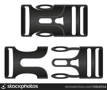 plastic buckle clasp vector illustration isolated on white background