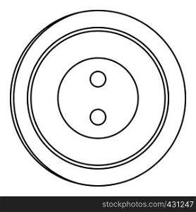 Plastic button icon. Outline illustration of plastic button vector icon for web. Plastic button icon, outline style