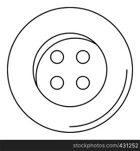 Plastic button icon. Outline illustration of plastic button vector icon for web. Plastic button icon, outline style