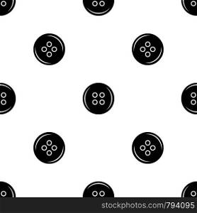 Plastic button pattern repeat seamless in black color for any design. Vector geometric illustration. Plastic button pattern seamless black