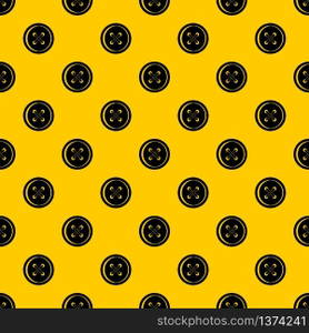 Plastic button pattern seamless vector repeat geometric yellow for any design. Plastic button pattern vector