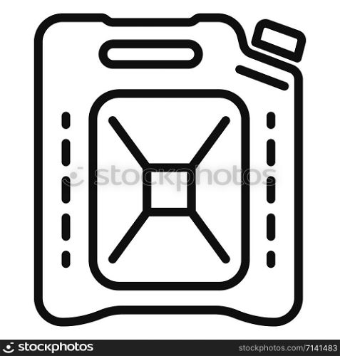 Plastic canister icon. Outline plastic canister vector icon for web design isolated on white background. Plastic canister icon, outline style