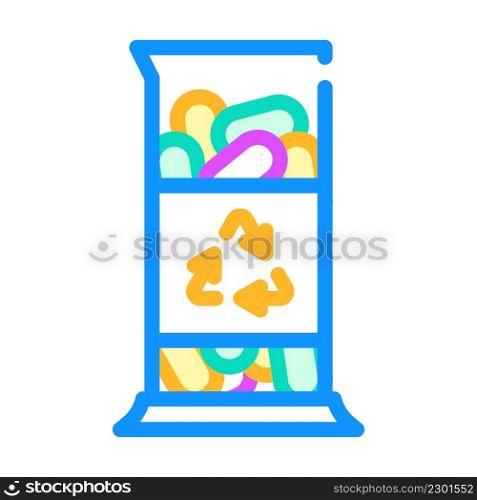plastic chemical industry color icon vector. plastic chemical industry sign. isolated symbol illustration. plastic chemical industry color icon vector illustration