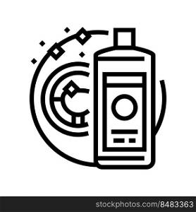 plastic cleaner detergent line icon vector. plastic cleaner detergent sign. isolated contour symbol black illustration. plastic cleaner detergent line icon vector illustration