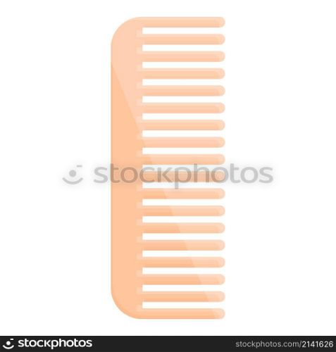 Plastic comb icon cartoon vector. Beauty hairbrush. Fine tooth. Plastic comb icon cartoon vector. Beauty hairbrush