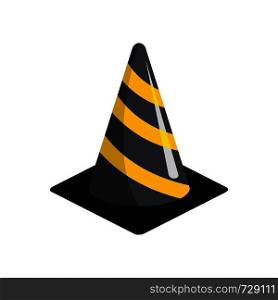 Plastic cone icon. Flat illustration of plastic cone vector icon for web. Plastic cone icon, flat style