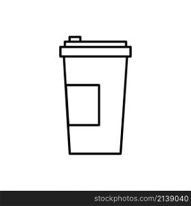 Plastic cup icon. Coffee mug. Drink logo. Beverage sign. Outline shape. Simple design. Vector illustration. Stock image. EPS 10.. Plastic cup icon. Coffee mug. Drink logo. Beverage sign. Outline shape. Simple design. Vector illustration. Stock image.