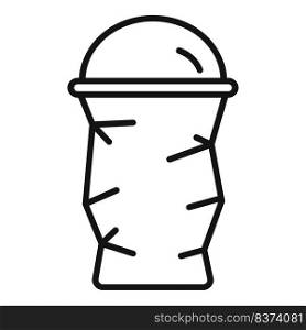 Plastic cup trash icon outline vector. Organic rubbish. Dry paper. Plastic cup trash icon outline vector. Organic rubbish