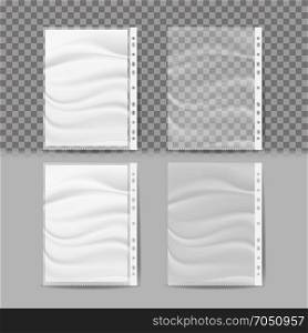Plastic File Vector. A4 Size. Store And Protect Paper Documents. Business Form Pocket Mock Up. Isolated On Transparent Background Illustration. Plastic File Vector. A4 Size. Store And Protect Paper Documents. Business Form Pocket Mock Up. Isolated