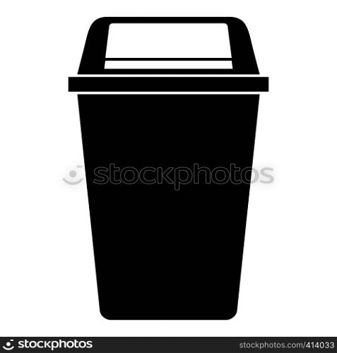 Plastic flip lid bin icon. Simple illustration of plastic flip lid bin vector icon for web. Plastic flip lid bin icon, simple style