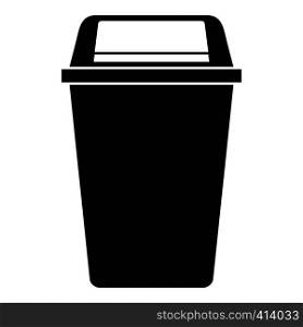 Plastic flip lid bin icon. Simple illustration of plastic flip lid bin vector icon for web. Plastic flip lid bin icon, simple style